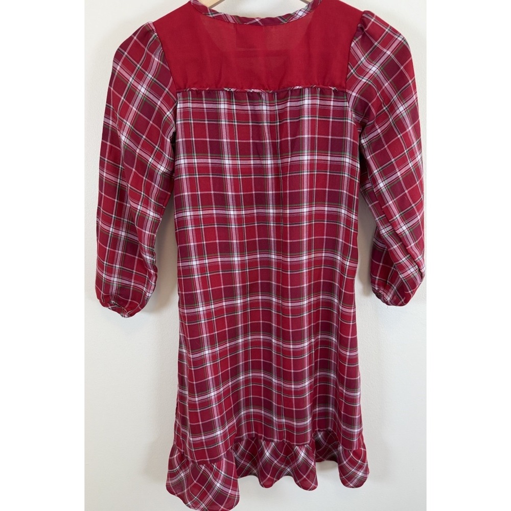 Disney Store Exclusive Plaid Flannel Christmas Minnie Mouse Sleepwear M 7/8 - Picture 6 of 8